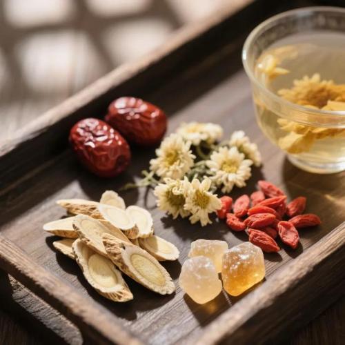 養生茶材料準備示意圖